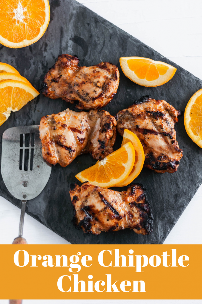 This super simple, 5 ingredient Orange Chipotle Chicken will make weeknight dinners a snap. Fresh orange and spicy chipotle marry together for the yummiest marinade.