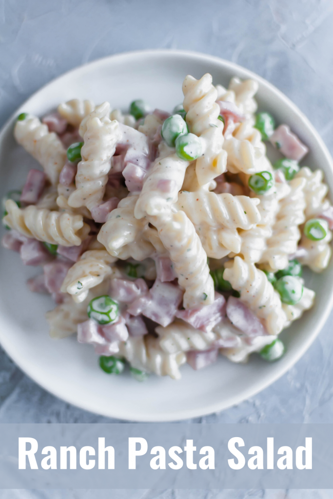 This Ranch Pasta Salad is the perfect summer side dish. Done in minutes, packed with delicious ranch flavor and a major crowd pleaser.