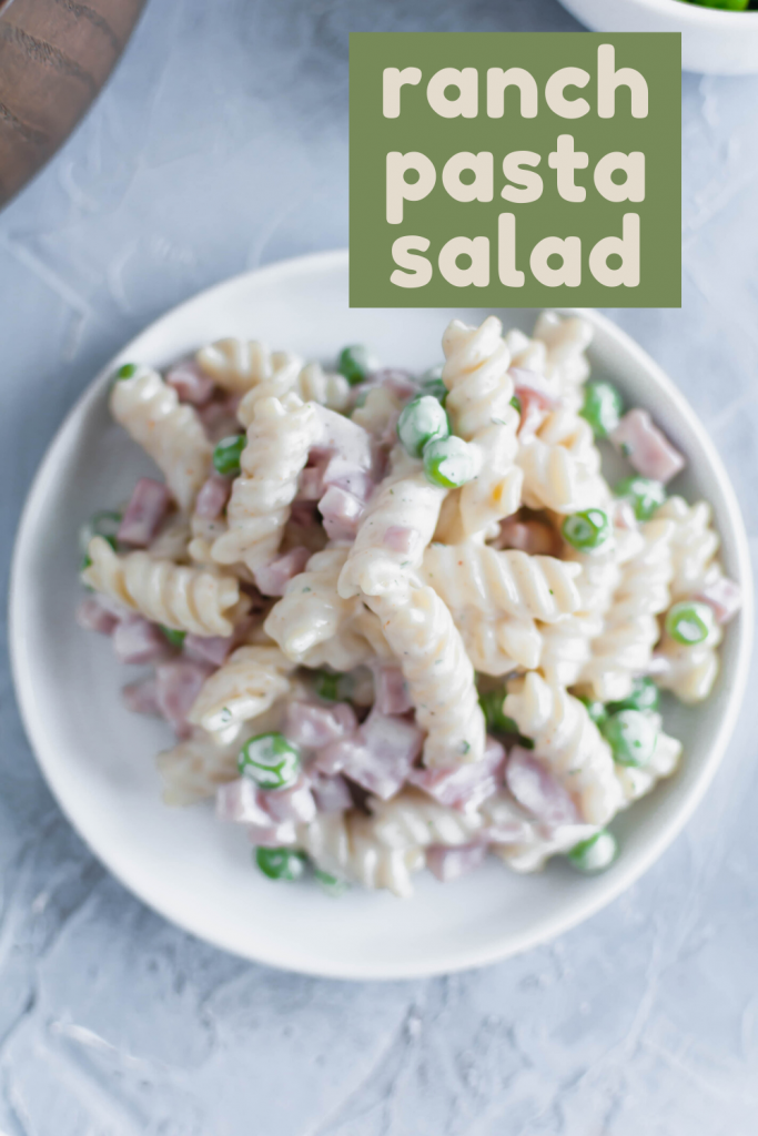 This Ranch Pasta Salad is the perfect summer side dish. Done in minutes, packed with delicious ranch flavor and a major crowd pleaser.