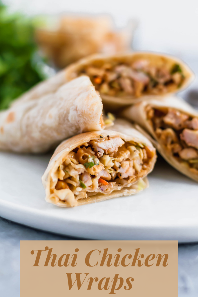 Thai Chicken Wraps will become your new summer go to meal. They are simple to make, packed with flavor and perfectly light.