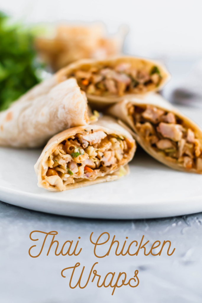 Thai Chicken Wraps will become your new summer go to meal. They are simple to make, packed with flavor and perfectly light.