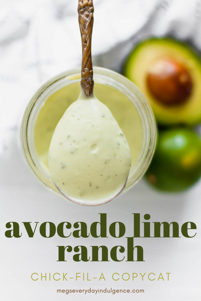 s Copycat Chick-fil-A Avocado Lime Ranch tastes just like the real deal. It's simple to make with a small handful of ingredients that are easy to pick up from the store. Bright, fresh and totally delicious on all your summer salads.