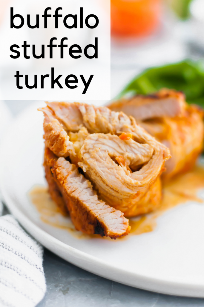 This Buffalo Stuffed Turkey is the ultimate summer dinner. Thin turkey cutlets stuffed with a buffalo sauce spiked cream cheese and blue cheese, rolled and grilled to juicy perfection.