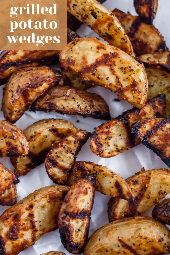 Grilled Potato Wedges are the perfect summer side dish. Done in less than 30 minutes and packed with chargrilled flavor. Great with burgers and chicken.