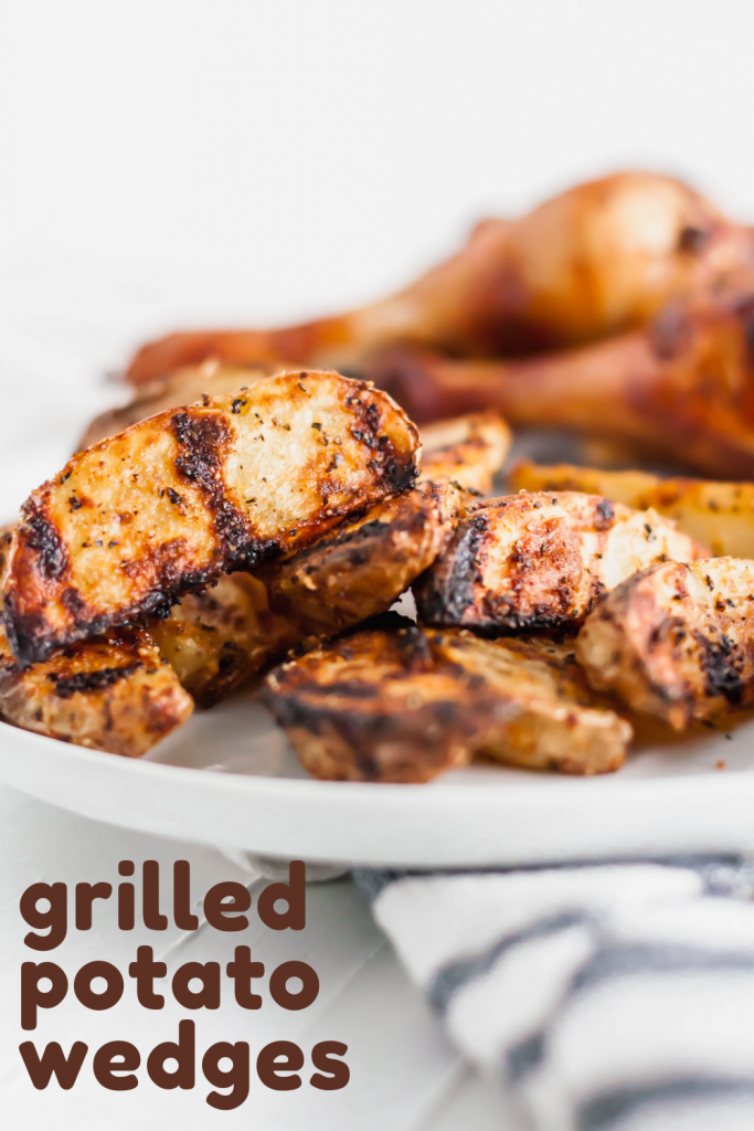 Grilled Potato Wedges are the perfect summer side dish. Done in less than 30 minutes and packed with chargrilled flavor. Great with burgers and chicken.