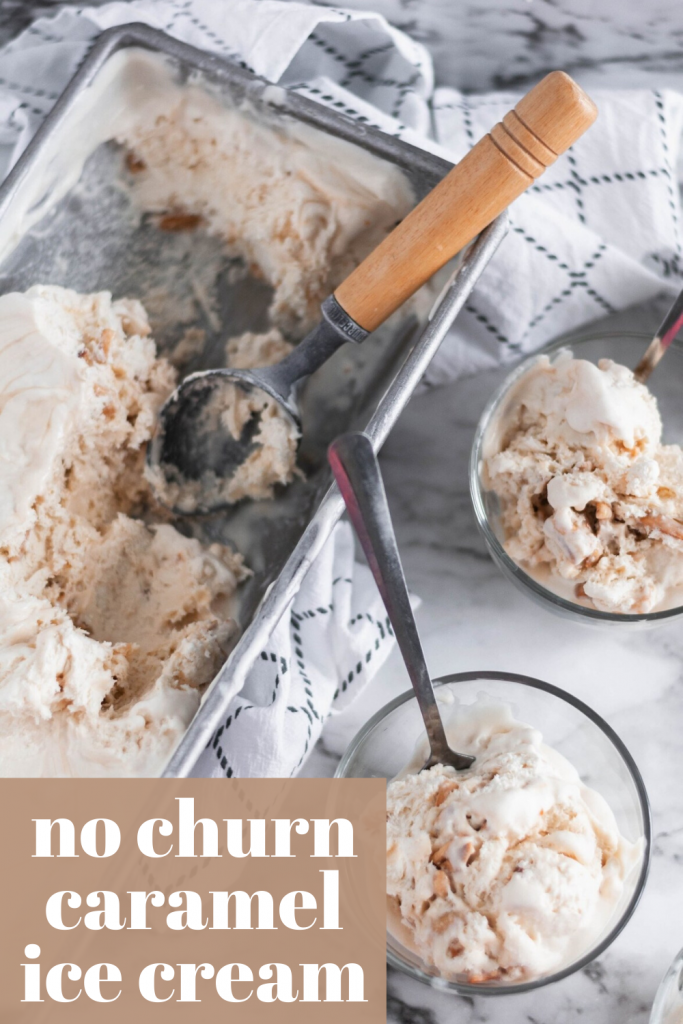 Craving some homemade ice cream but don't have an ice cream maker? No worries, this No Churn Caramel Ice Cream is simple to make with just a handful of simple ingredients. Super rich and creamy.