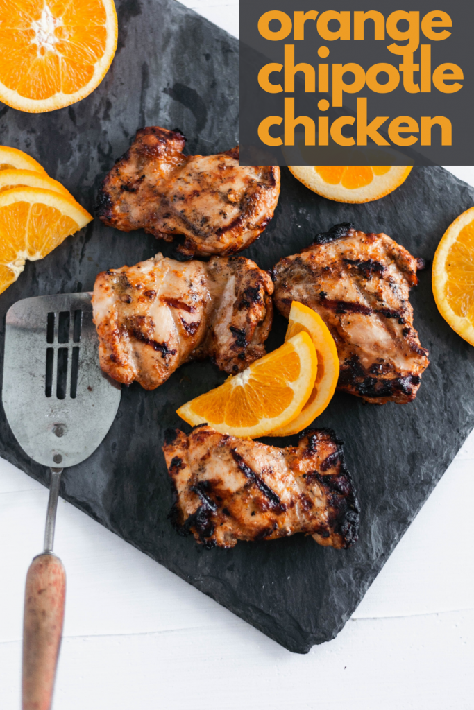 This super simple, 5 ingredient Orange Chipotle Chicken will make weeknight dinners a snap. Fresh orange and spicy chipotle marry together for the yummiest marinade.