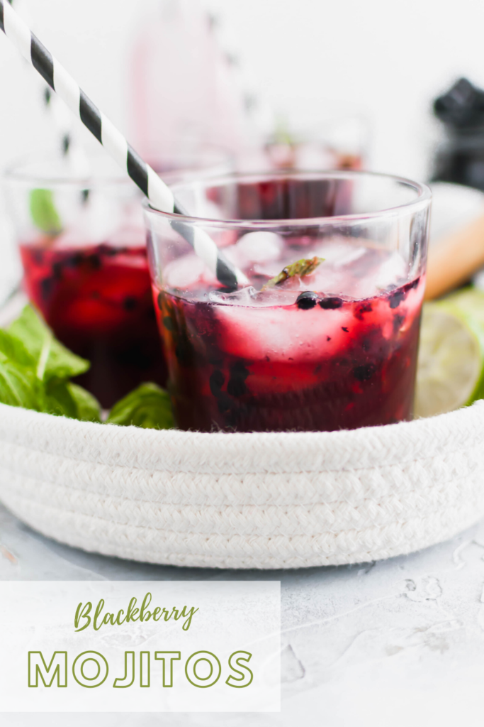 These Blackberry Mojitos will quickly become the drink of summer. An easy blackberry simple syrup and all the classic mojito ingredients are all you need for this refreshing cocktail.