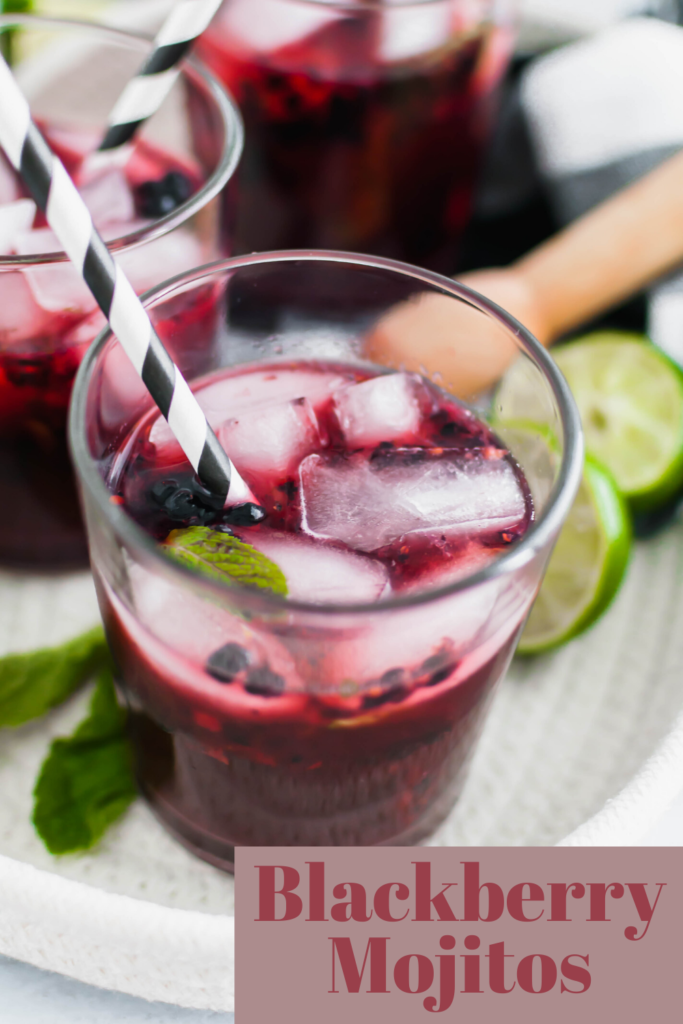 These Blackberry Mojitos will quickly become the drink of summer. An easy blackberry simple syrup and all the classic mojito ingredients are all you need for this refreshing cocktail.