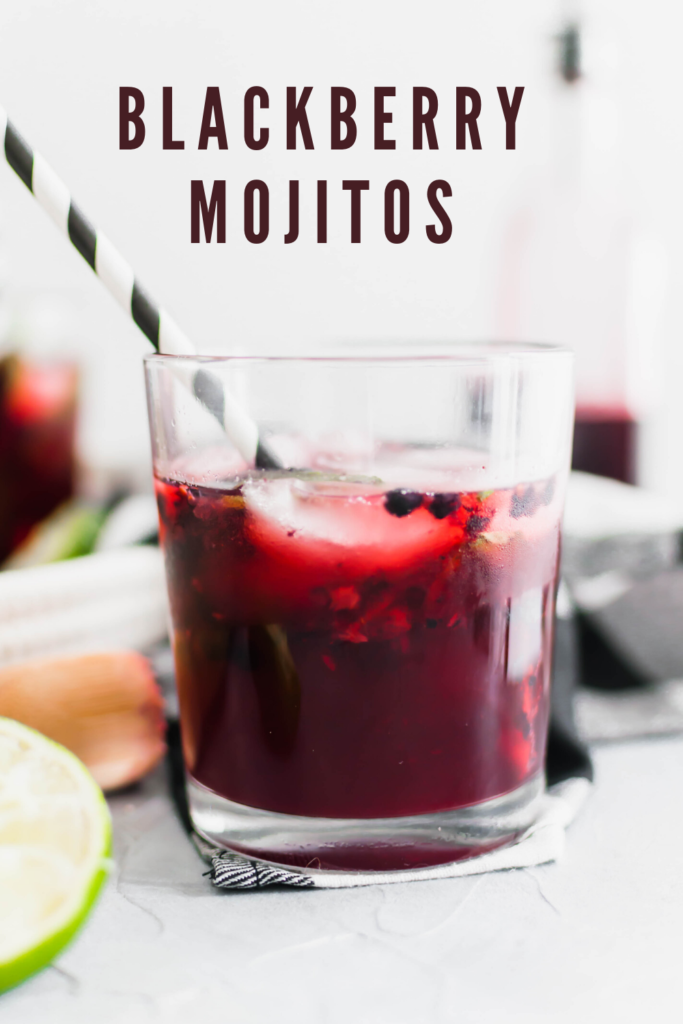 These Blackberry Mojitos will quickly become the drink of summer. An easy blackberry simple syrup and all the classic mojito ingredients are all you need for this refreshing cocktail.