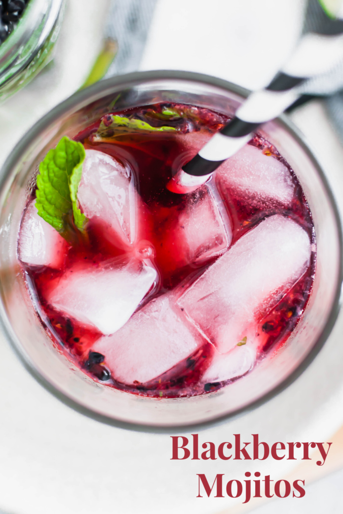 These Blackberry Mojitos will quickly become the drink of summer. An easy blackberry simple syrup and all the classic mojito ingredients are all you need for this refreshing cocktail.