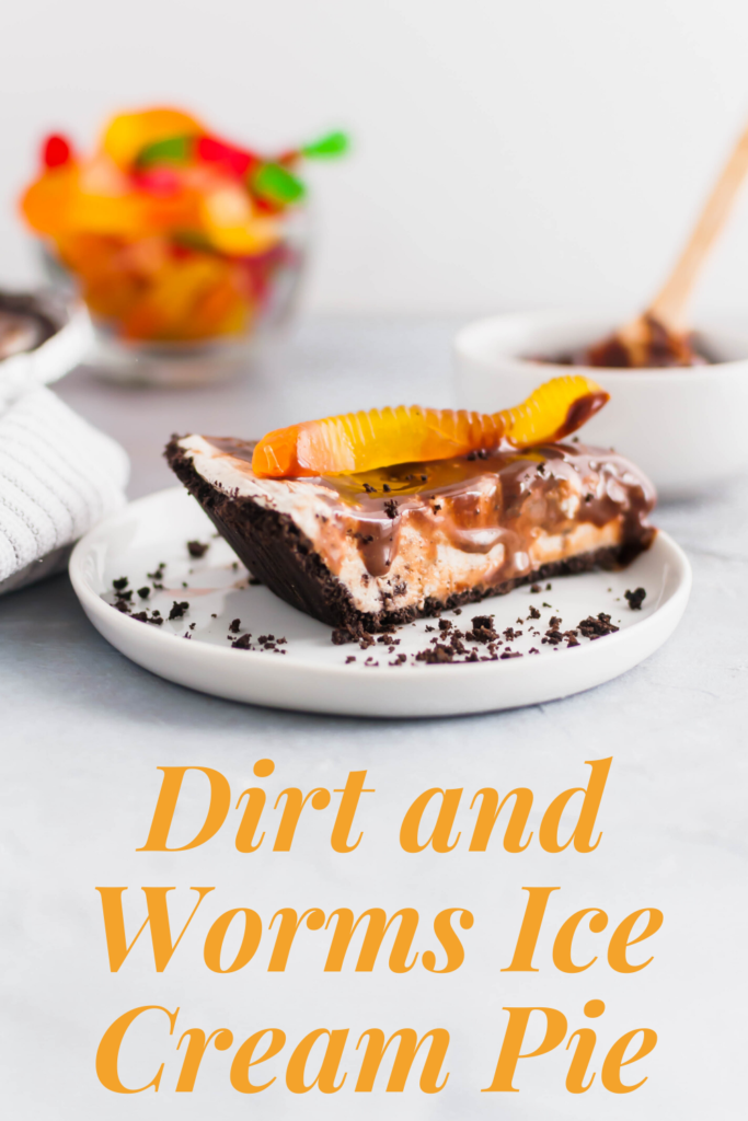 Dirt and Worms Ice Cream Pie is a fun way to treat the kids on these hot summer days. Cookies and cream ice cream, hot fudge and gummy worms with an Oreo crust make up this super fun dessert.