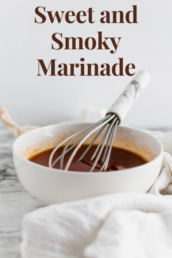 This Sweet and Smoky Marinade is perfect all summer long. Common ingredients, easy preparation and tons of flavor. Great on chicken, pork and beef.