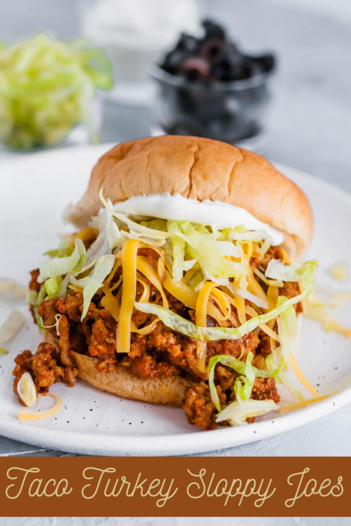 Get ready for back to school with these Taco Turkey Sloppy Joes. They are quick (less than 30 minutes), easy and a big family pleaser. Top with all your favorite taco toppings.