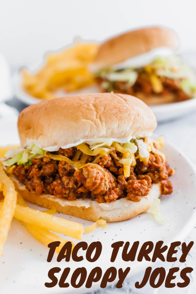 Get ready for back to school with these Taco Turkey Sloppy Joes. They are quick (less than 30 minutes), easy and a big family pleaser. Top with all your favorite taco toppings.