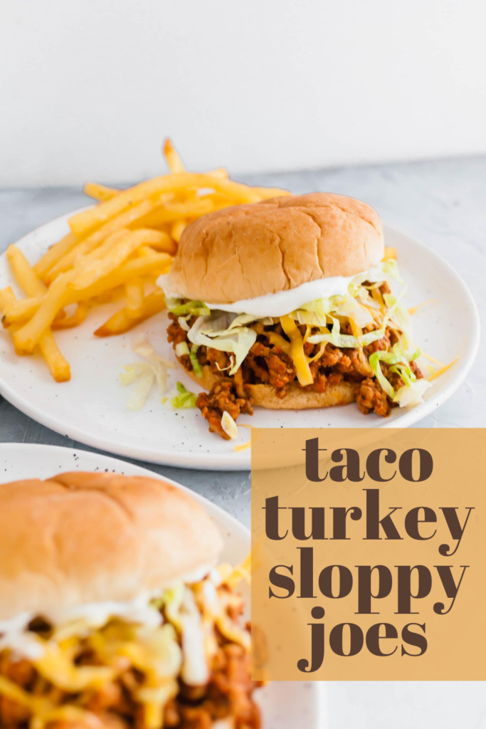 Get ready for back to school with these Taco Turkey Sloppy Joes. They are quick (less than 30 minutes), easy and a big family pleaser. Top with all your favorite taco toppings.