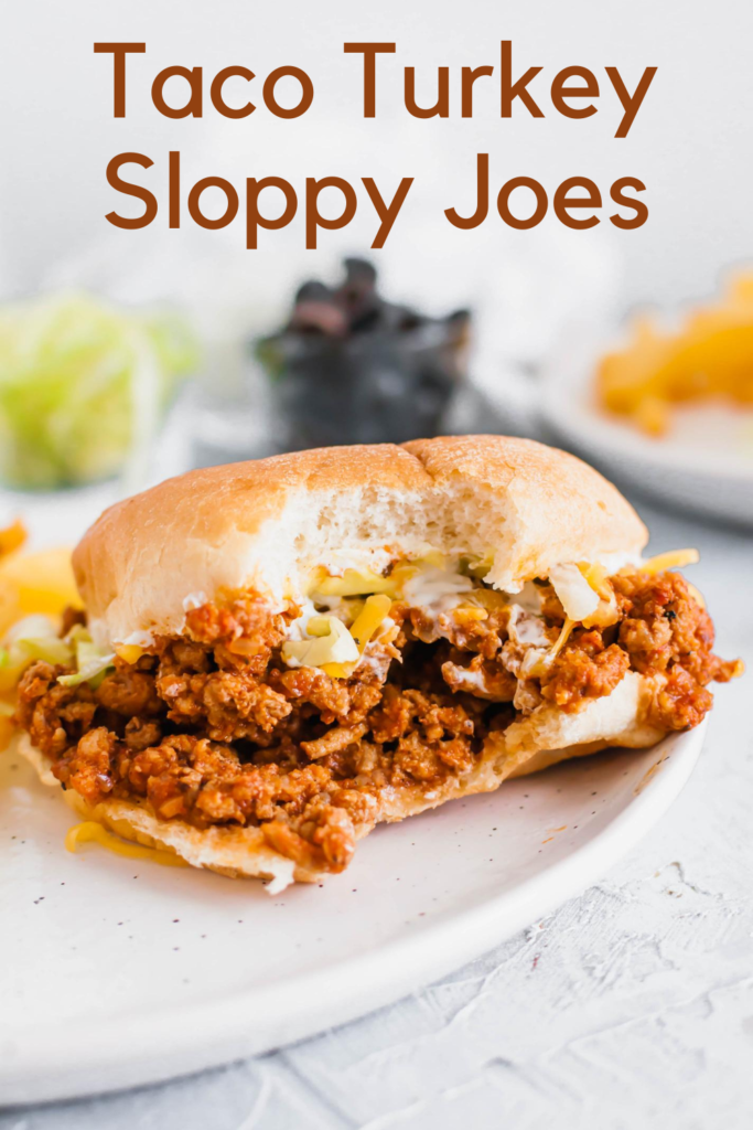 Get ready for back to school with these Taco Turkey Sloppy Joes. They are quick (less than 30 minutes), easy and a big family pleaser. Top with all your favorite taco toppings.