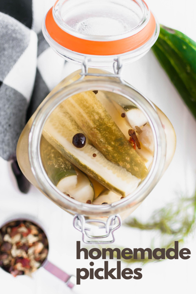 Homemade pickles are super simple to make with just a few ingredients. These taste just like the favorite Claussen's.