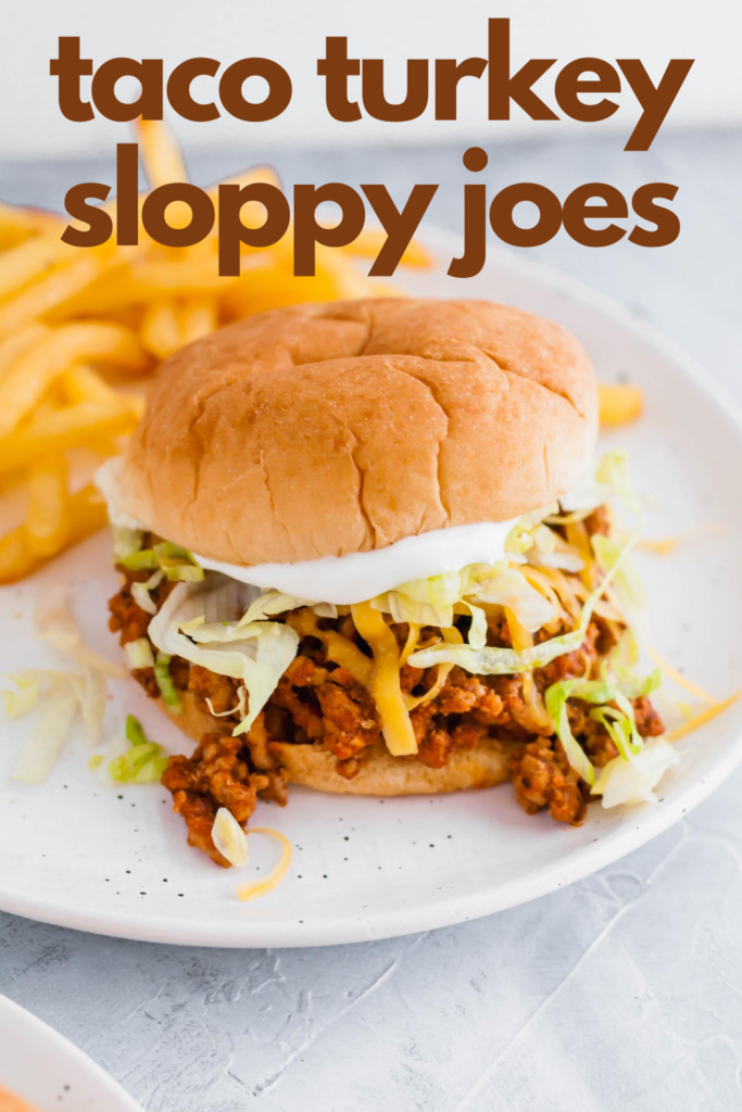 Get ready for back to school with these Taco Turkey Sloppy Joes. They are quick (less than 30 minutes), easy and a big family pleaser. Top with all your favorite taco toppings.