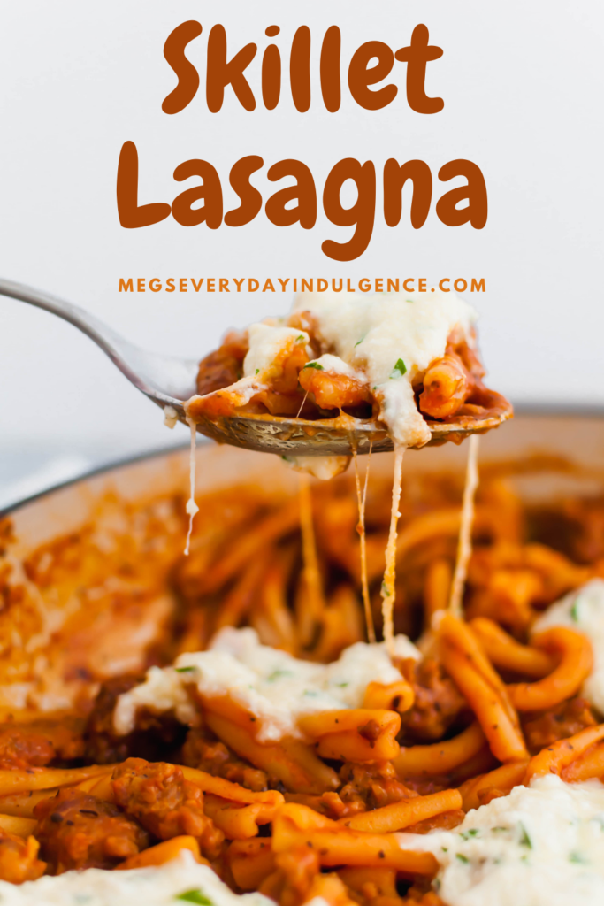 All the flavor of a lasagna without all the time and labor, this Skillet Lasagna is a weeknight wonder. Simple ingredients, tons of flavor.