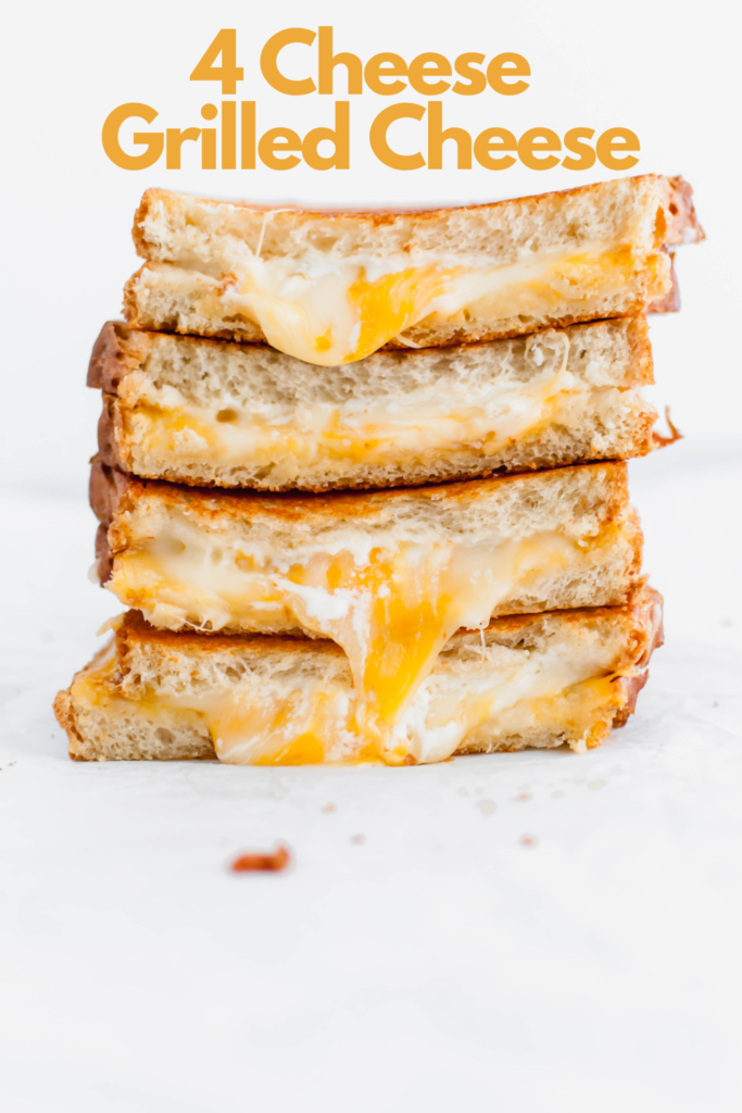 Get ready for the cheesiest grilled cheese of your life. This 4 Cheese Grilled Cheese is packed with a few favorites and a few surprises to make the ultimate sandwich.