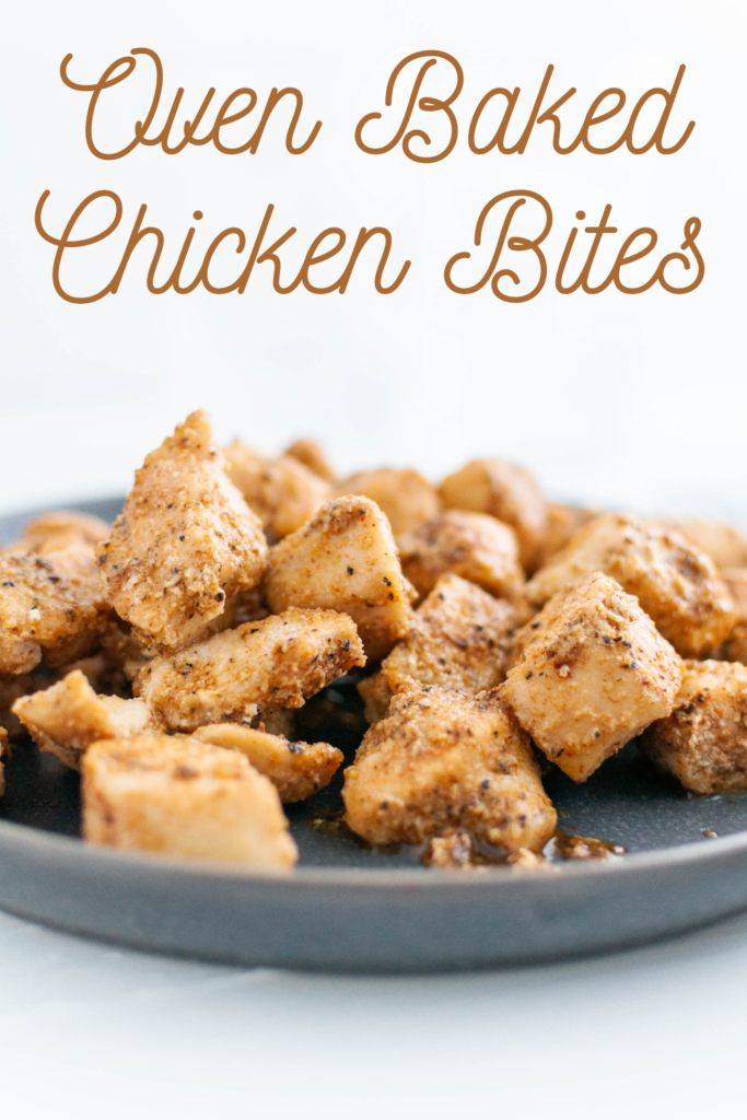 These Easy Baked Chicken Bites are weeknight perfection. Eat them on their own with a side dish or add them to salads, pasta and more.