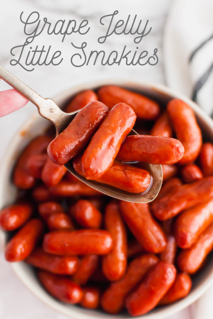Keep game day fun with these Grape Jelly Little Smokies. Easy to make with just three ingredients and a slow cooker.