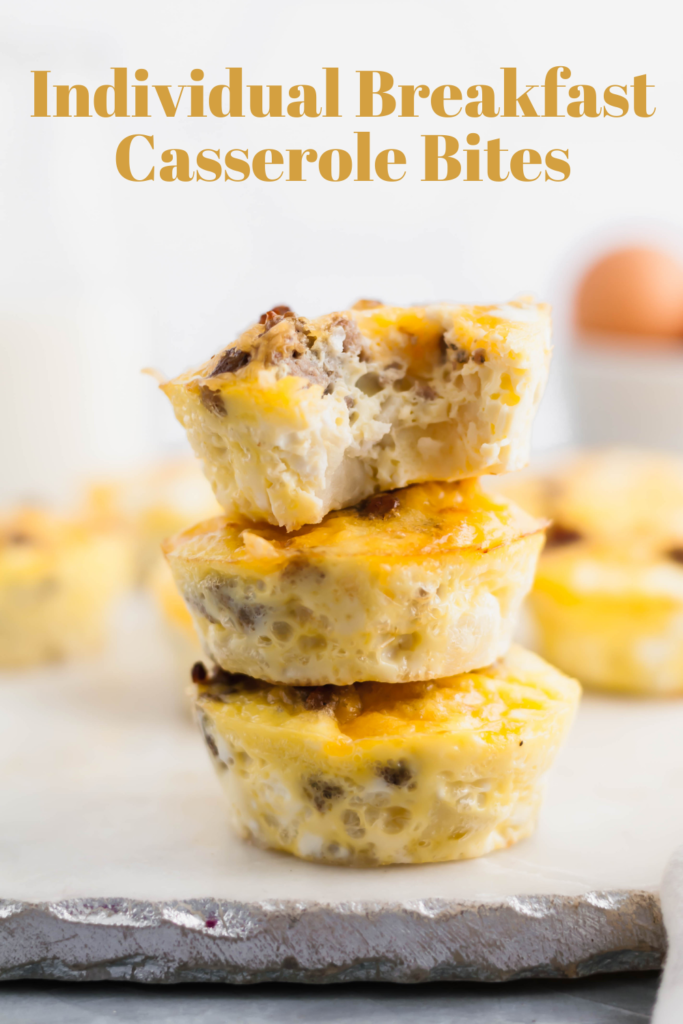 Have breakfast casserole any time with these Individual Breakfast Casserole Bites. Perfect for brunch, holiday breakfast or any day of the week.