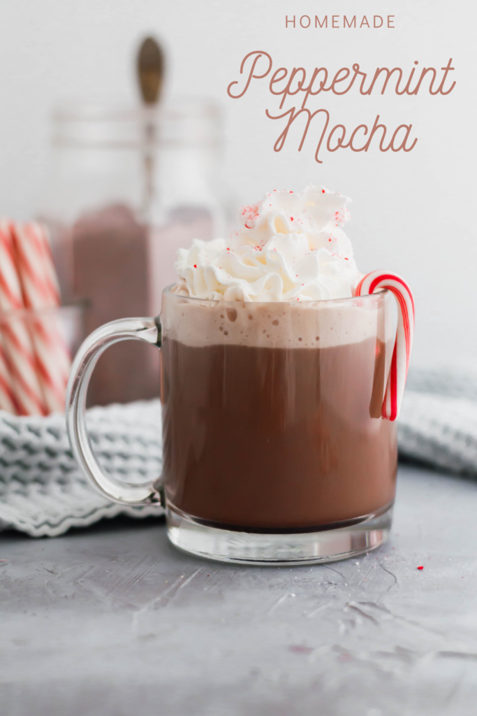 'Tis the season to drink all the peppermint mochas. Make your own Peppermint Mocha at home with just a few ingredients. And you don't have to change out of your pajamas.