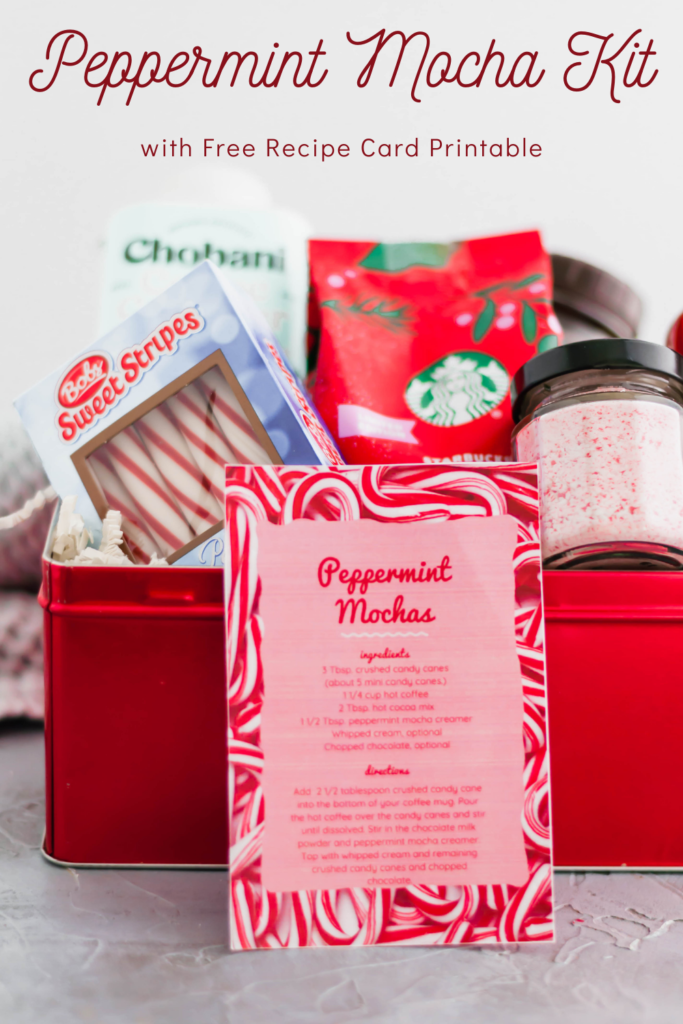 Looking for a fun, festive gift for a coffee lover in your life?! This Peppermint Mocha Kit is simple to put together and totally unique.