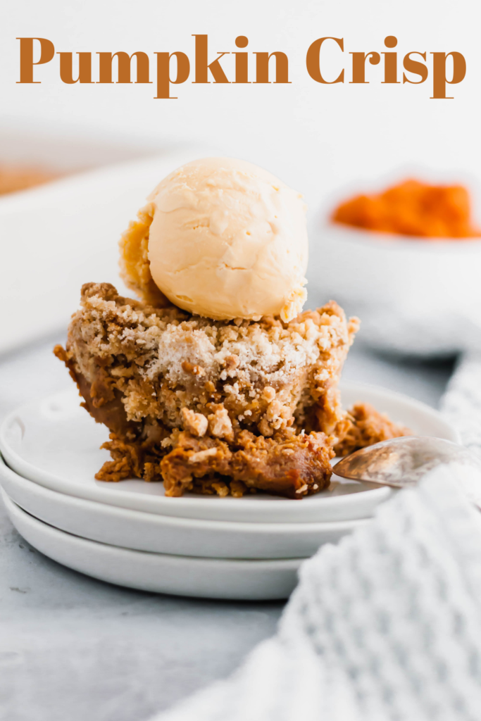 Need an easy dessert for Thanksgiving? Prepared in less than 10 minutes and make ahead friendly, this Pumpkin Crisp will bring a major fall mood to the table.