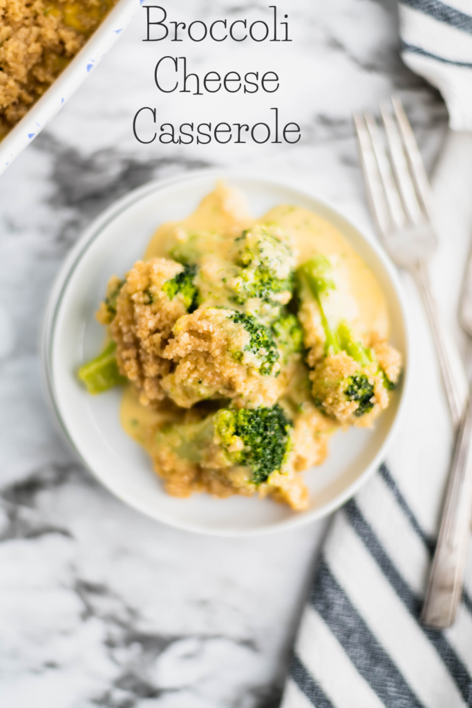 Broccoli Cheese Casserole is a super easy, totally addictive casserole that's perfect for the holidays. Only 4 ingredients needed for this cheesy vegetable side dish.