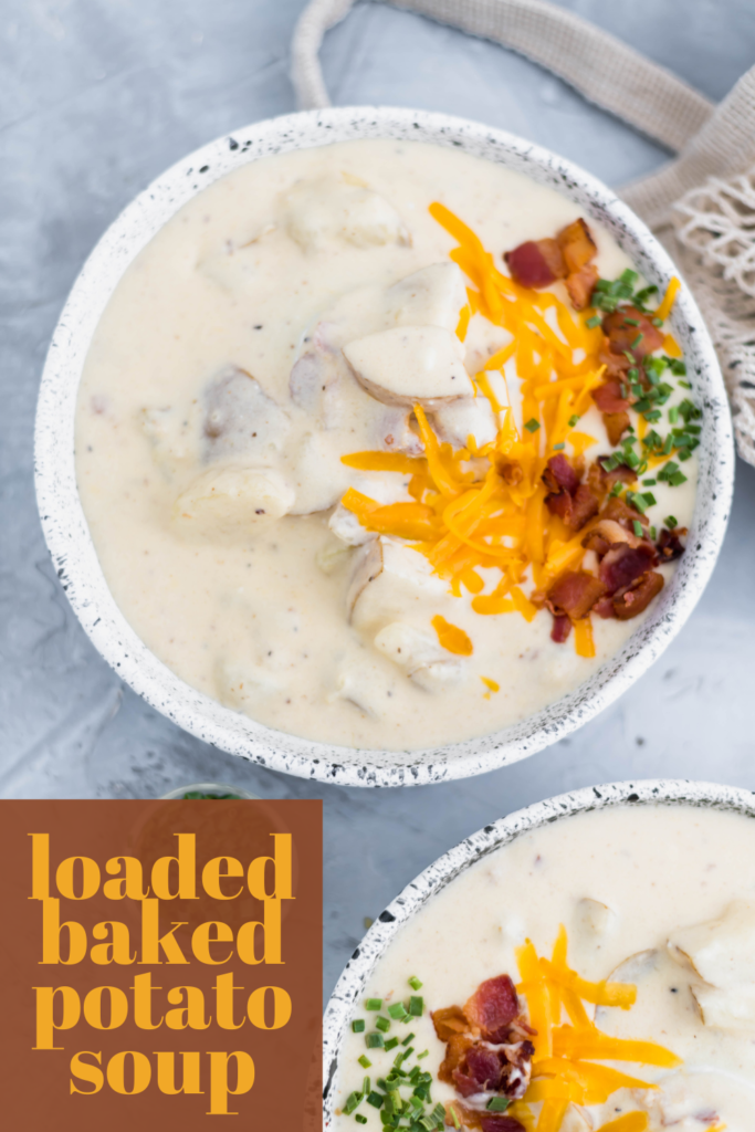 This fillling and hearty Loaded Baked Potato Soup is packed with all your favorite potato toppings. Incredibly creamy and done in about 30 minutes.