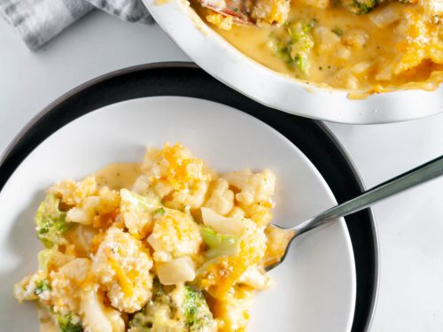 Roasted Cauliflower Broccoli Au Gratin Recipe