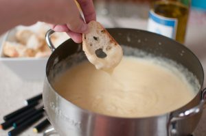 three cheese fondue