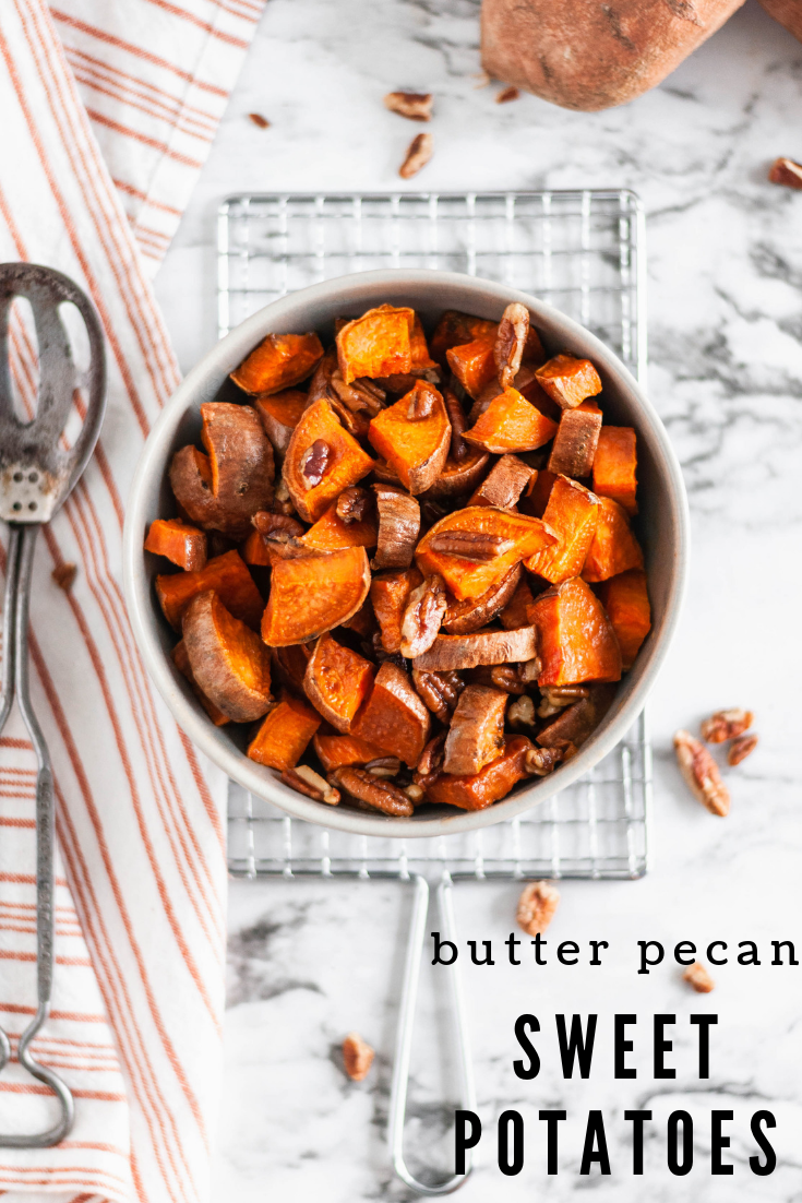 Roasted Sweet Potatoes with Buttery Brown Sugar Pecans - Meg's Everyday ...