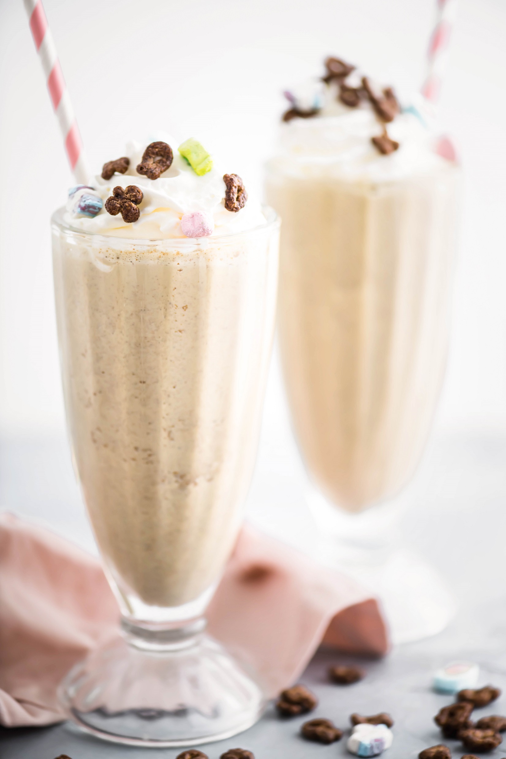 This Chocolate Lucky Charms Milkshake tastes like cereal milk in ice cream form. The best way to celebrate St. Patrick's Day.