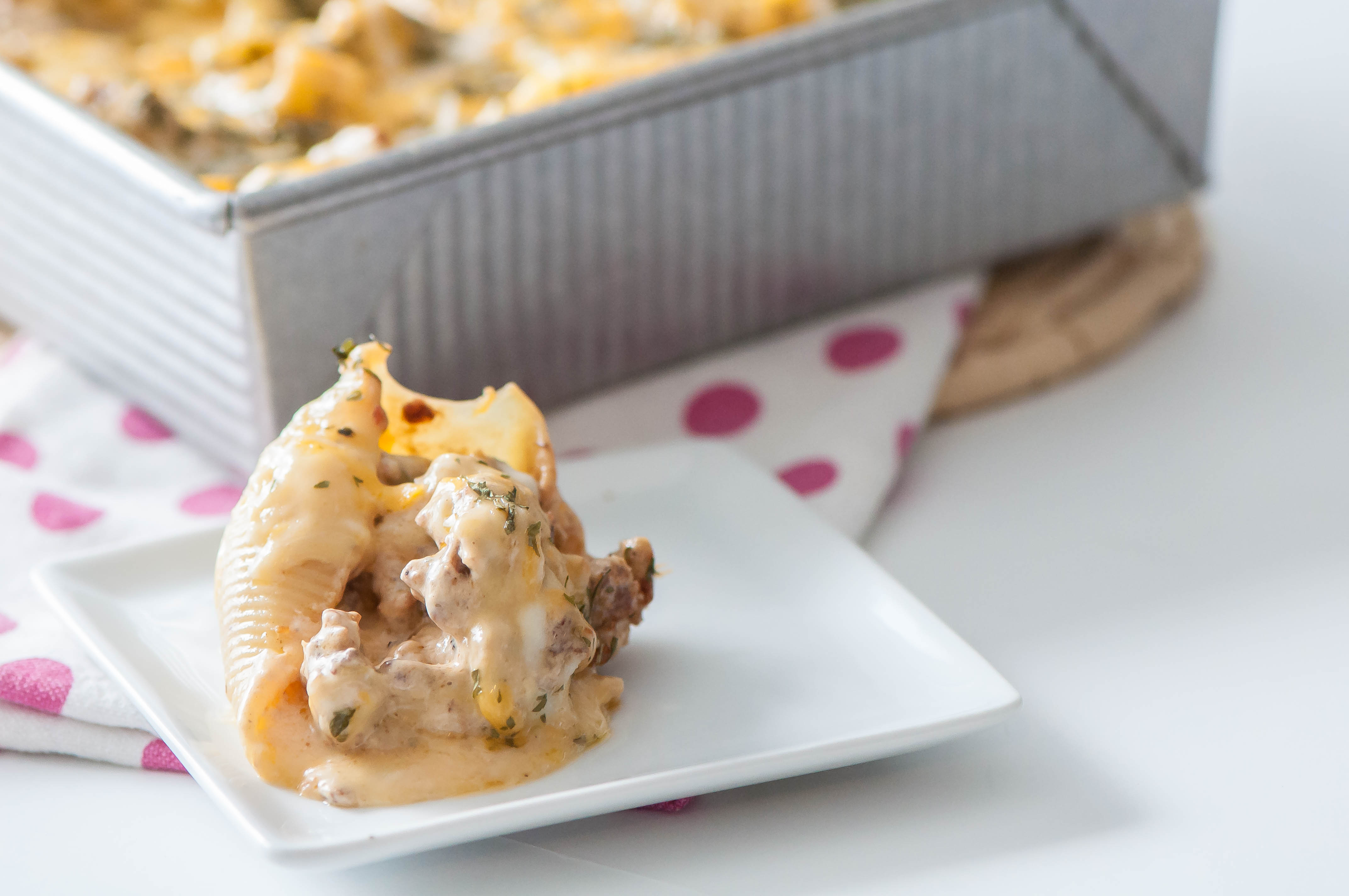 Cheesy Sausage Stuffed Shells