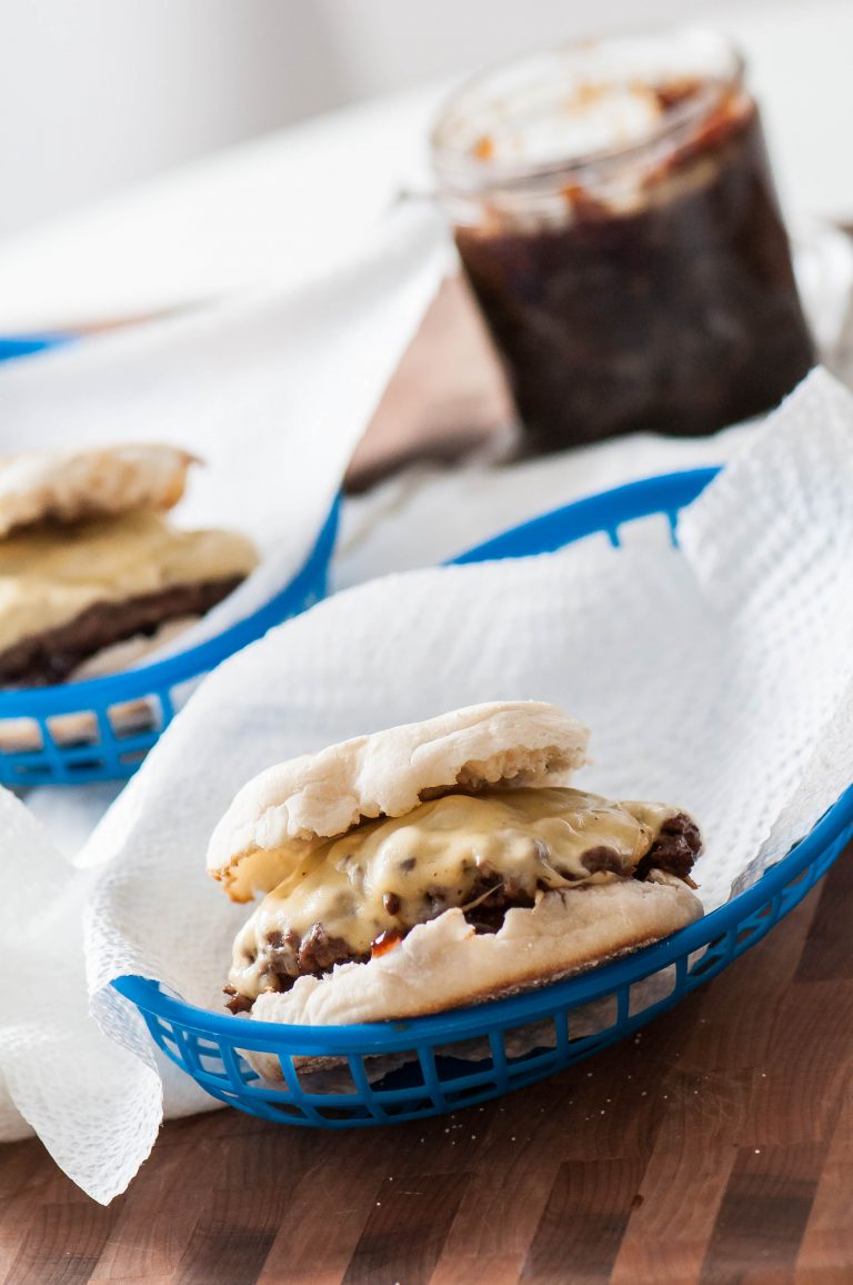 Gouda Burgers with Bacon Onion Jam Meg's Everyday Indulgence
