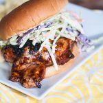 BBQ Chicken Sandwiches with Broccoli Slaw