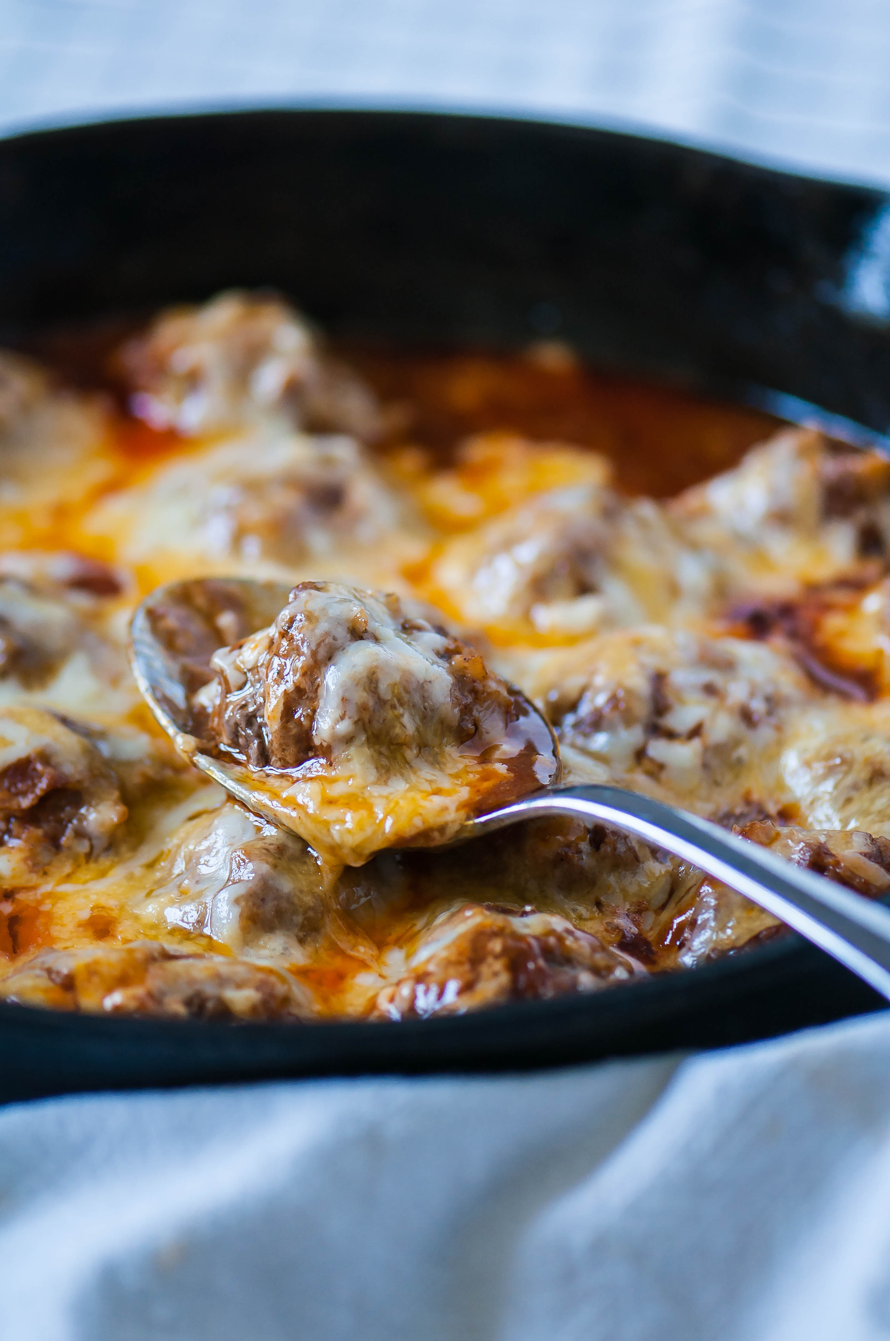 Baked Enchilada Meatballs