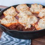 Chili Pot Pie with Cheddar Drop Biscuits