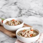 Instant Pot Turkey Noodle Soup uses your leftover turkey from Thanksgiving to make a hearty, flavorful soup in the Instant Pot.