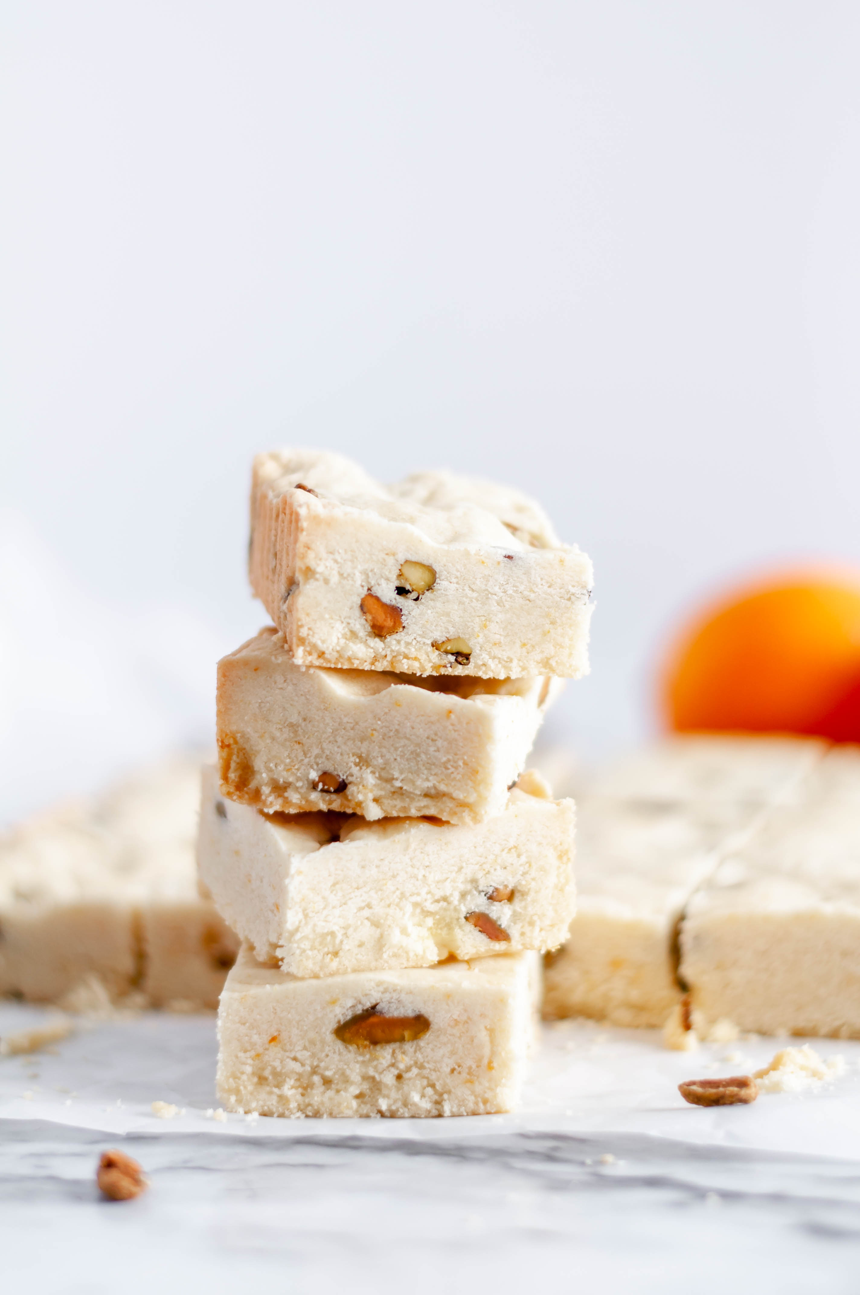 Orange Pistachio Shortbread Bars are a delicious, festive and simple cookie bar that you need to make this Christmas. Melt in your mouth delicious and oh so buttery.