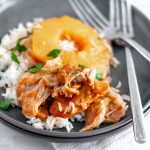 Pineapple BBQ Instant Pot Chicken is packed full of flavor and yields a super tender chicken. Serve over rice for a super simple and quick weeknight meal.