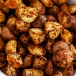 These Taco Roasted Potatoes are spiced up with your favorite taco spices. They make the perfect weeknight side dish, done in less than 30 minutes.