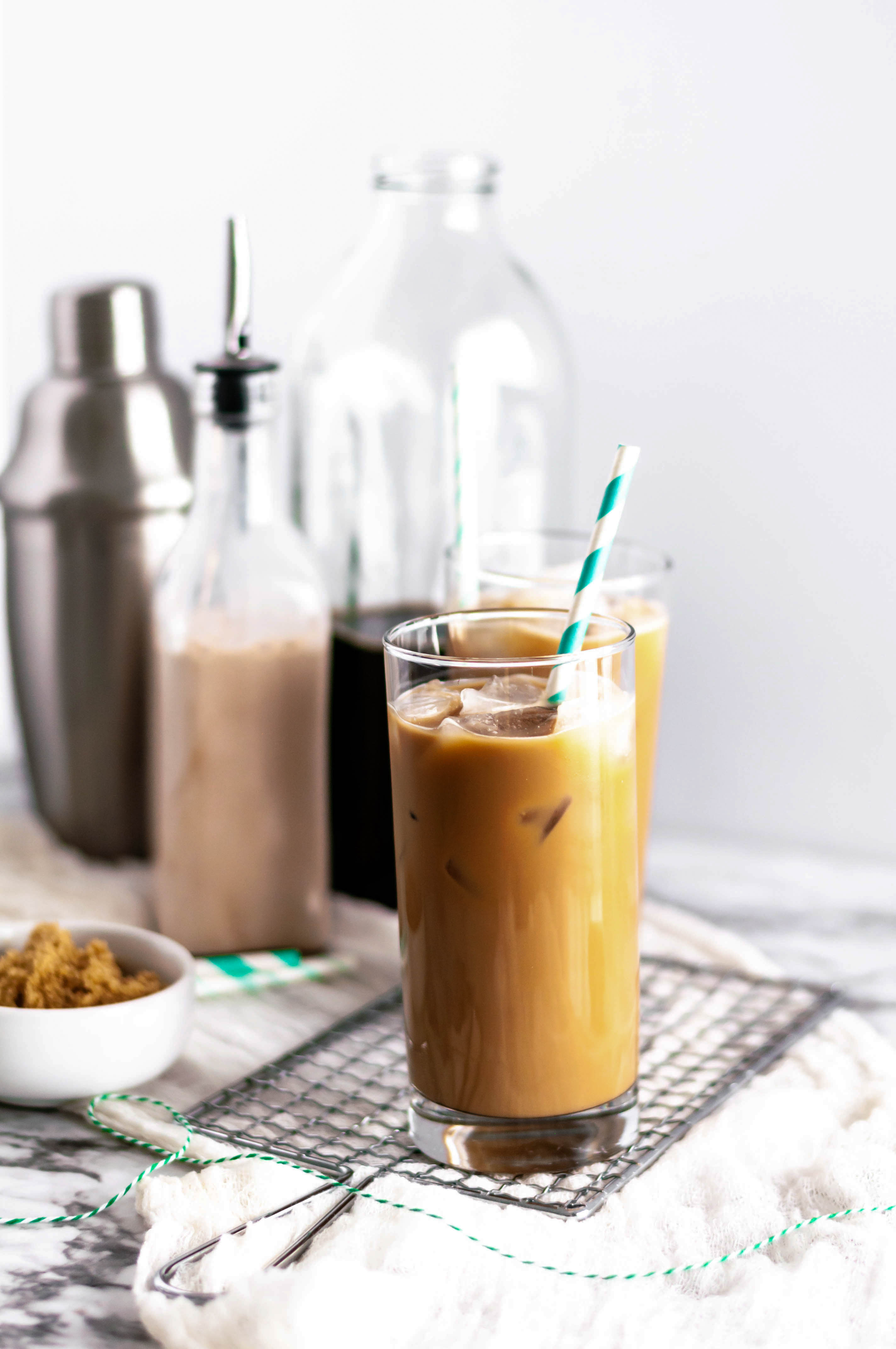 Meet your new morning favorite. Iced Irish Coffee includes a simple homemade (non-alcoholic) Irish creamer, cold brew coffee and a little brown sugar.