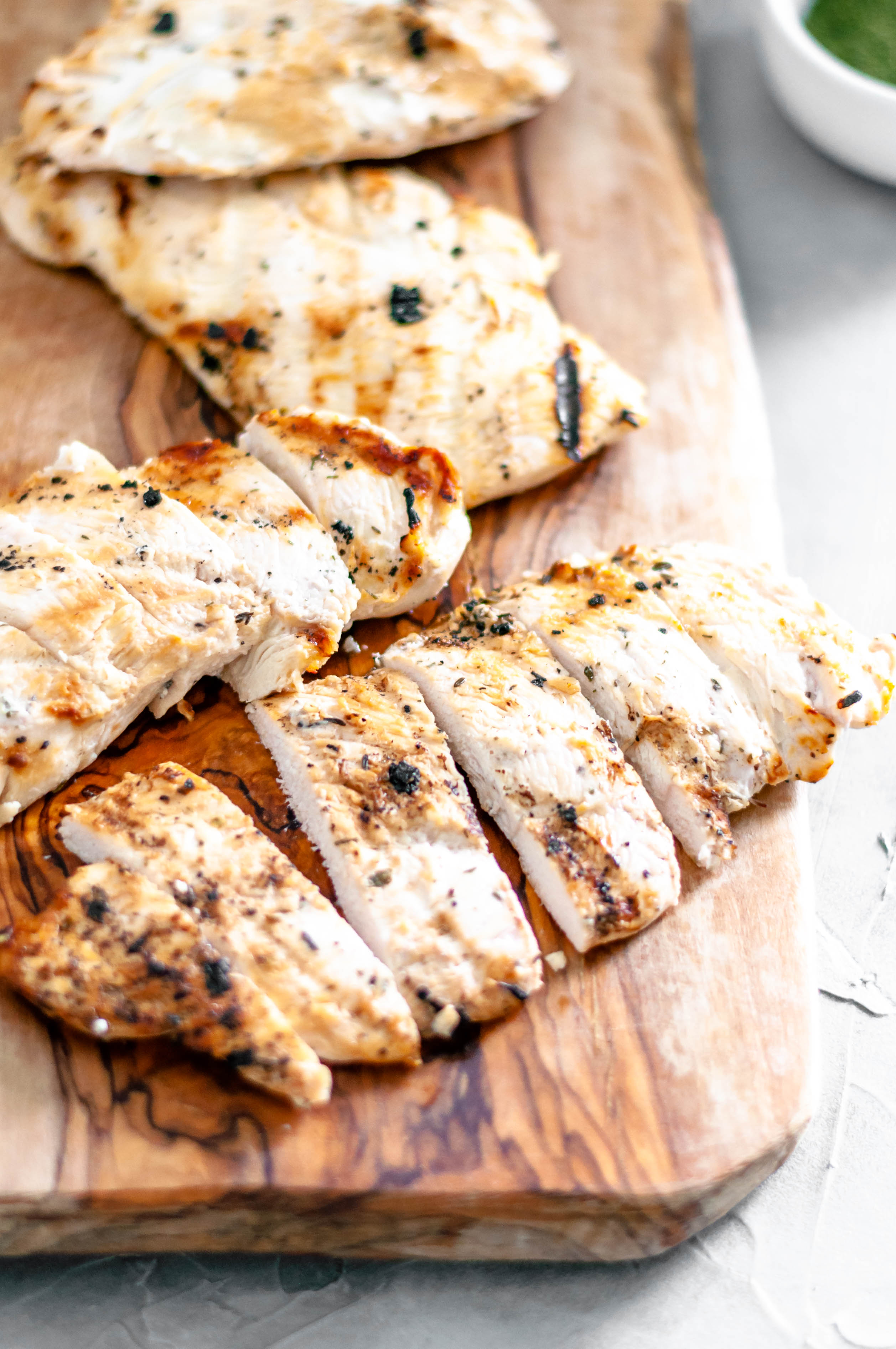 Grilled Buttermilk Chicken is super easy to prepare with a handful of ingredients. Simple grilled chicken, tender from the buttermilk marinade. Great on its own or atop a salad.