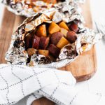 These BBQ Sausage Foil Packs come together in a snap and are done in 30 minutes making them perfect for busy weeknights. Sliced sausage, potatoes and BBQ.