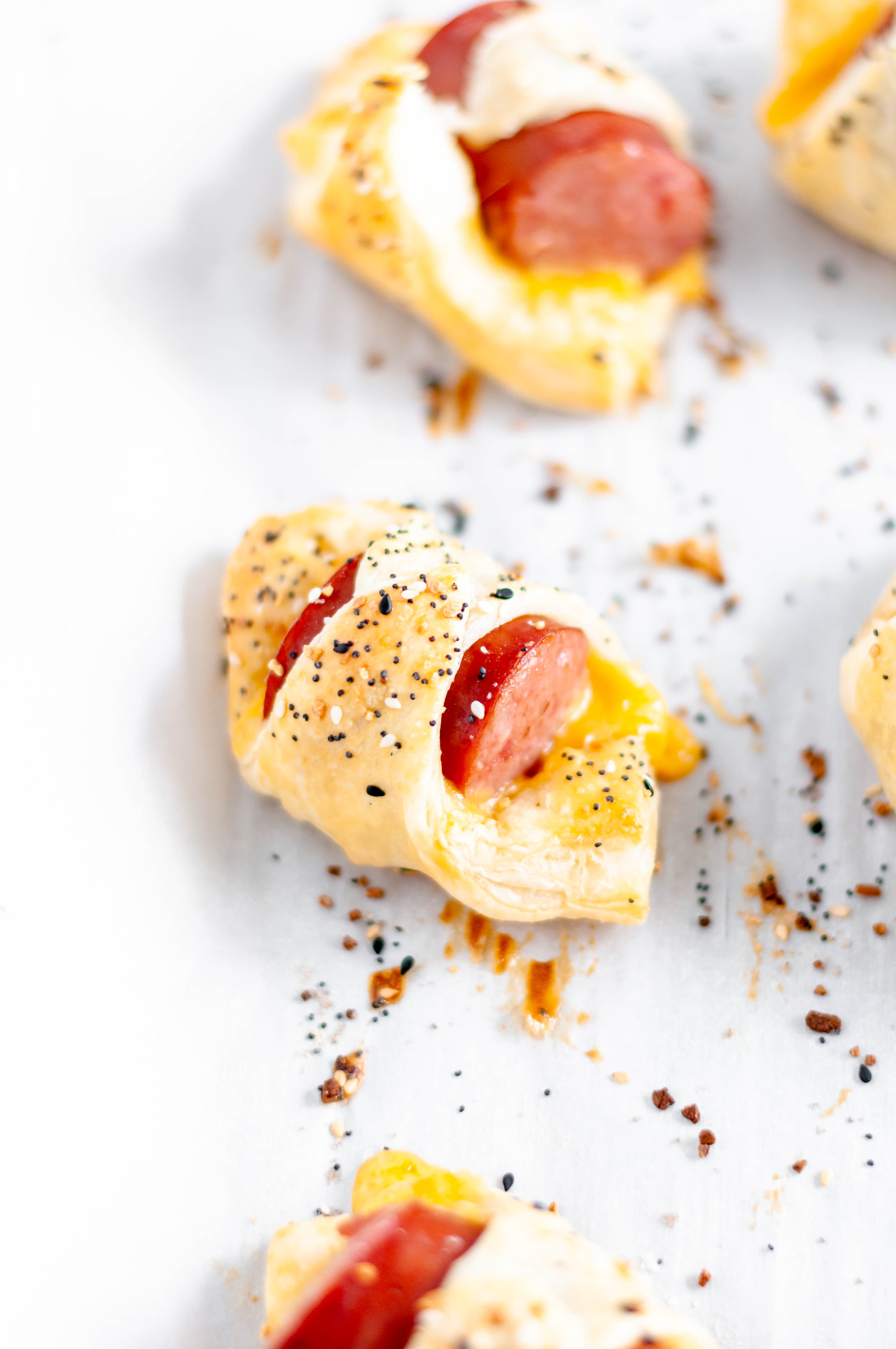 It's almost football season and that means it's time for all the football food and appetizer. Start the game with these Cheesy Pigs in a Blanket.